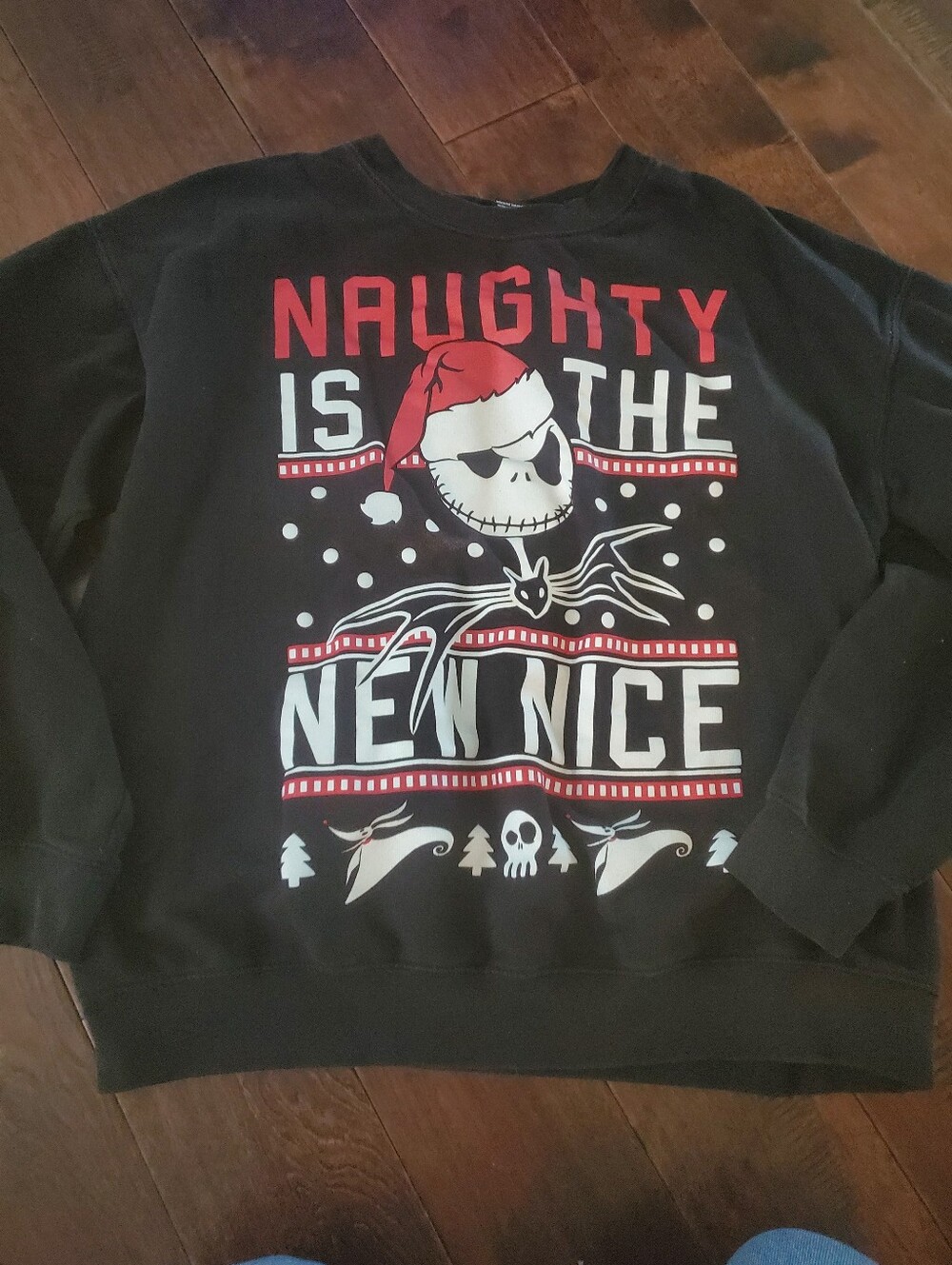 Disney Tim Burtons The Nightmare Before Christmas Black Crewneck Size XXL Kids